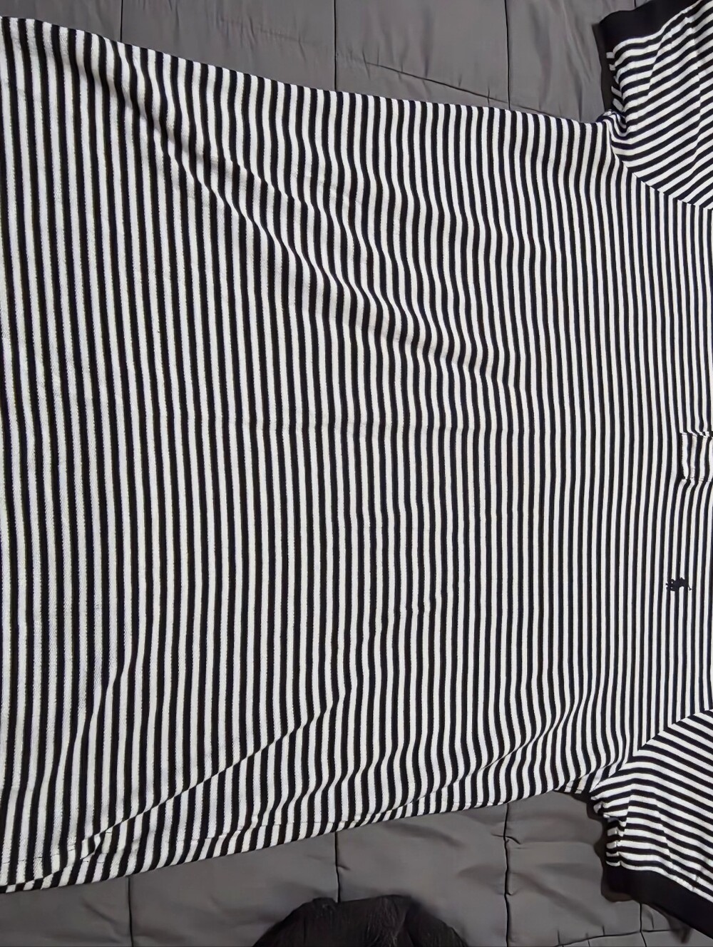 Ralph Lauren Black and White Striped Short Sleeve Tee